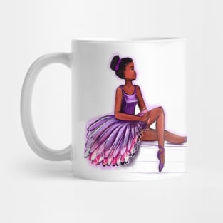 ballerina looking out - brown skin ballerina. Top 10 Best ballerina gifts. Top 10 gifts for black women Mug